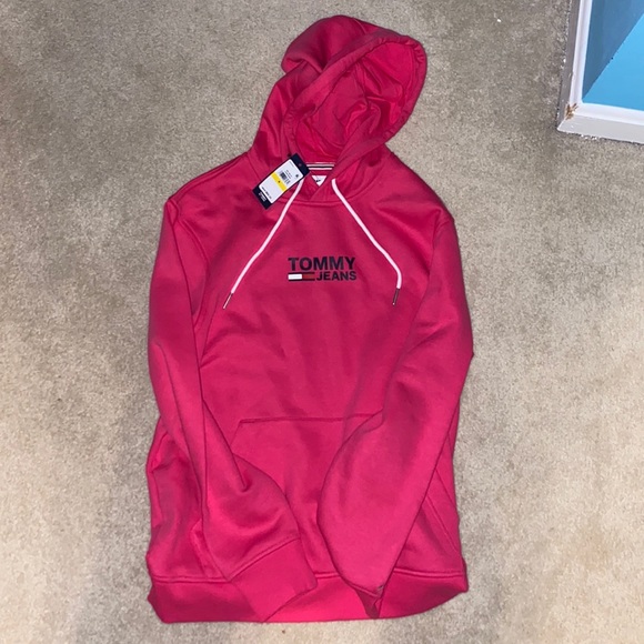 HOT PINK Tommy Hilfiger “Tommy Jeans” Hoodie Men’s - Picture 1 of 2